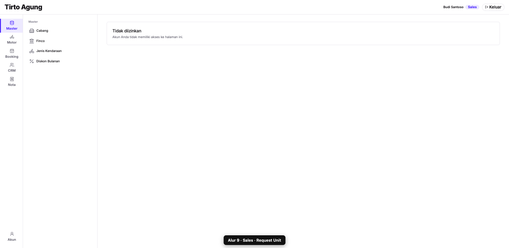 Sales Request Unit