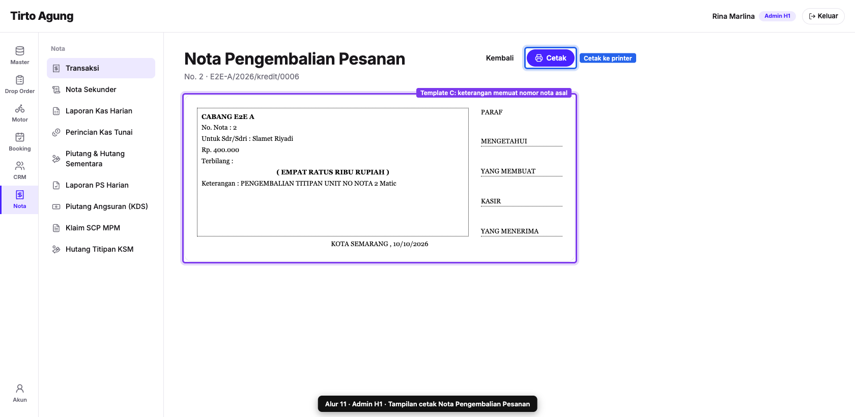 Pengembalian Pesanan