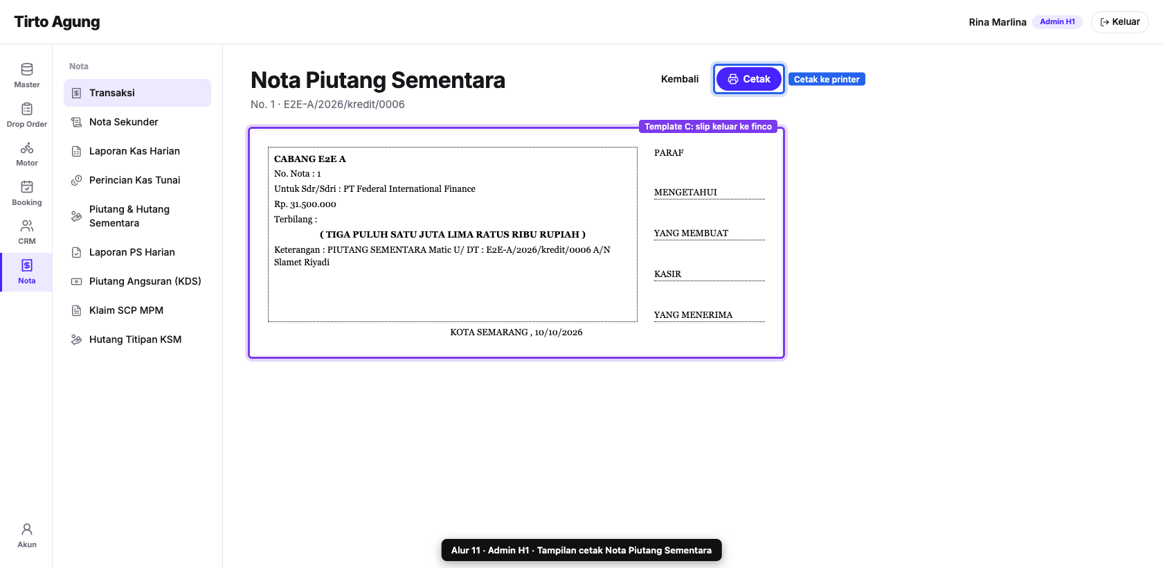 Piutang Sementara