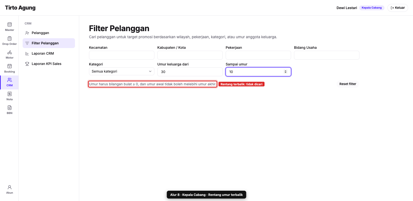 Rentang umur terbalik